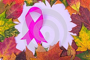 Colored ribbon-symbol of awareness of oncological diseases