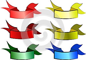 Colored ribbons for banners