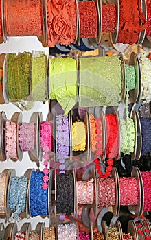colored ribbons and decorative rolls for sale per meter in the w