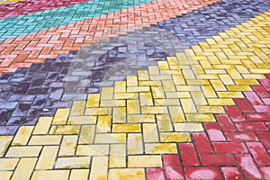 Colored road tiles