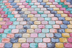 Colored road tiles