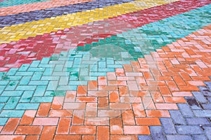 Colored road tiles