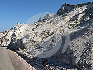 Colored rocks and mineral salt hills, Hormoz island, Iran