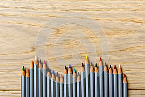 Colored rods of gray sangins