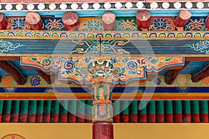 Colored roof in Hemis Monastery