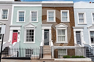 Colored row houses photo