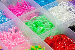 colored rubber bands