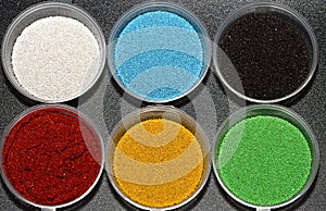 The colored sand for art