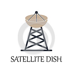 colored satellite dish icon. Element of web icon for mobile concept and web apps. Detailed colored satellite dish icon can be used