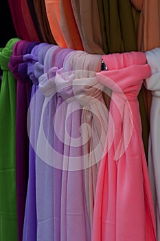 Colored scarfs photo