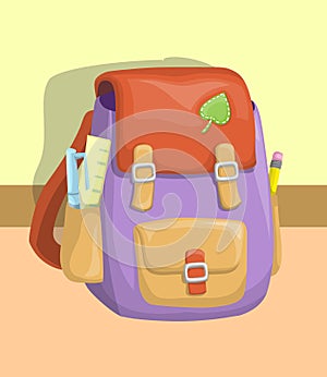 Colored of a school bag