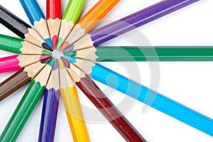 Colored school pencils