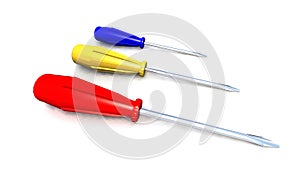 Colored screwdrivers photo