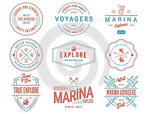 Colored Sea Badges Vol. 1 for any use