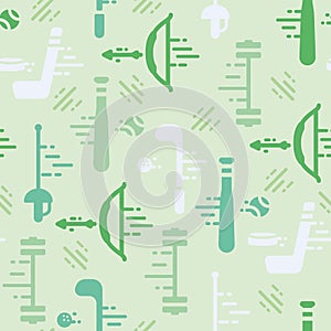 Colored seamless pattern background with sport icons Vector