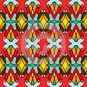 Colored seamless pattern. Vintage elements.vector illustration