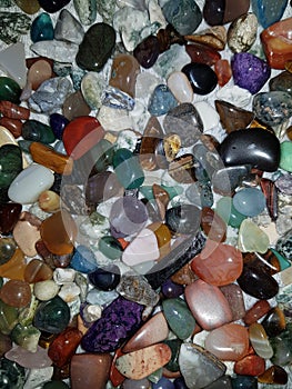 Colored semi-precious stones