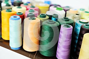 Colored sewing spool