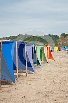 Colored shade tents