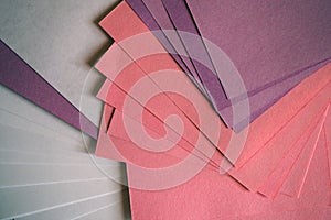 Colored sheets of paper