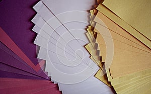 Colored sheets of paper