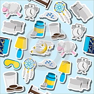 Colored sleep time pattern photo
