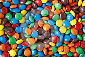 Colored smarties as a background