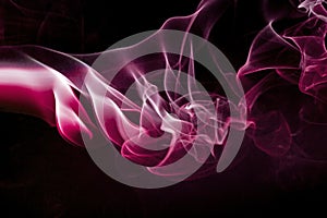 Colored smoke isolated on a black background