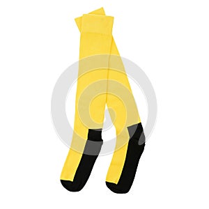 Colored socks on a white background