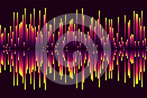 Musical equalizer. Sound wave. Radio frequence. Vector illustration.