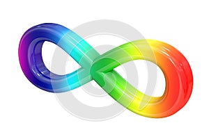 Colored spectrum infinity sign