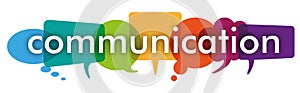 Colored Speech Bubbles Header Communication