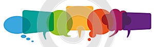 Colored Speech Bubbles Header