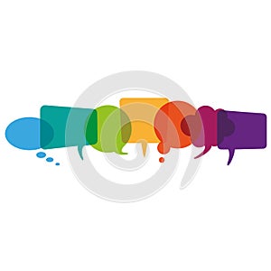 Colored Speech Bubbles Header