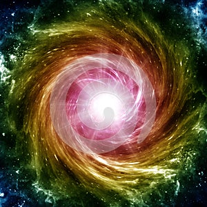 Colored spiral galaxy