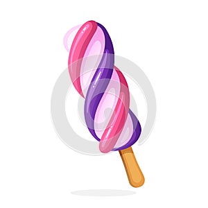 Colored spiral Popsicle ice lolly