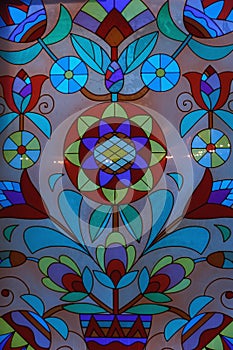 Colored stained-glass window