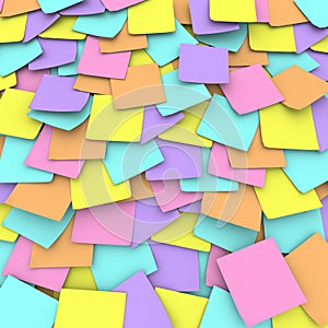 Colored Sticky Note Background Collage