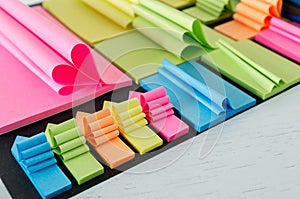 Colored sticky notes