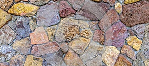 Colored Stone wall texture pattern background