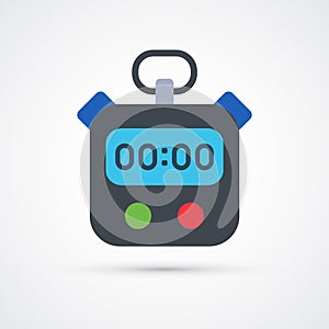 Colored Stopwatch trendy symbol. Vector illustration