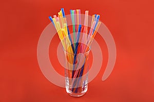 Colored straws stock images