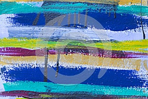 Colored stripes background of acrylic paint photo