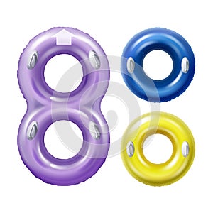 Colored swim rings