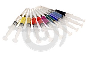 Colored syringes