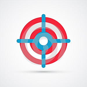 Colored target trendy symbol. Vector illustration