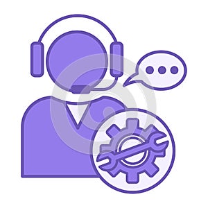 Colored Technical Support Icon.