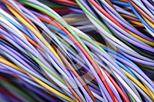 Colored telecommunications cables