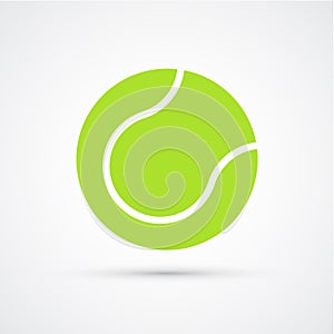 Colored tennis ball trendy symbol. Vector illustration