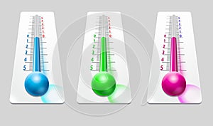 Colored Thermometer illustration.